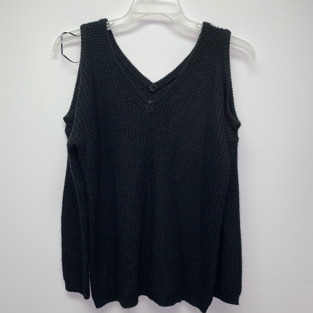 🎩Ambiance🎩 Cold shoulder Sweater Black